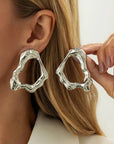 The Esla Gold Color Hollow Stud Earring