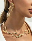 VERDIN COLLECTION 
Water Drop Choker Necklace Earrings Set