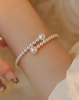 French Vintage Single Zircon Pearl Bracelet