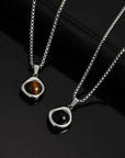 FOR HIM COLLECTION 
Irregular Pendant Necklace for Men, Waterproof Stainless Steel with Natural Stone