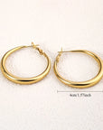 Elegant Golden Hoop Earrings for Women