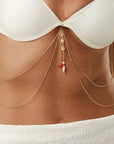 CAVI COLLECTION 
 Multilayer Pearl Pendant Waist Chain