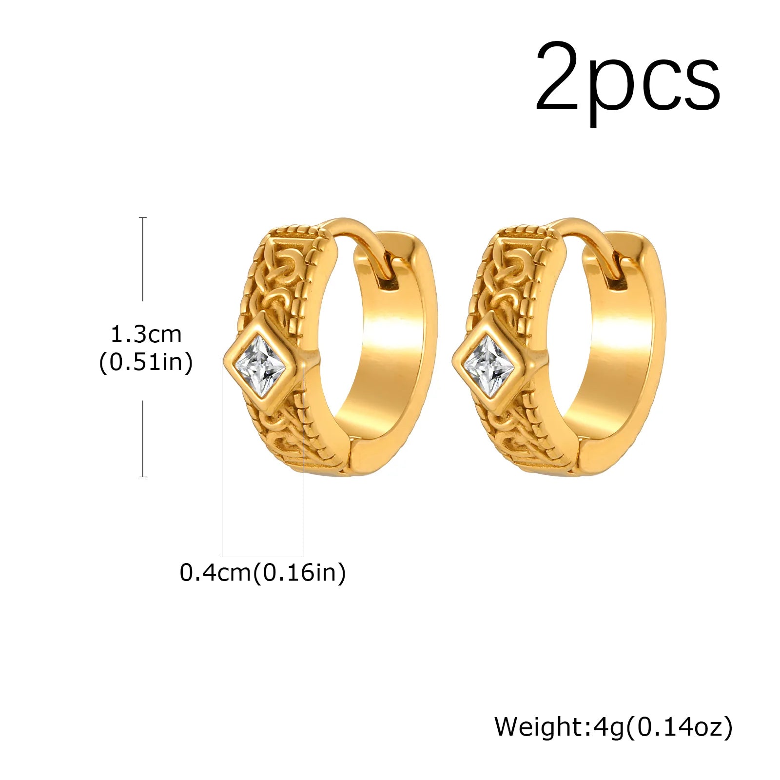 FOR HIM COLLECTION 
Unique Vintage Stainless Steel Hoop Earrings
