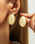 LUCE COLLECTION 
Classic Acrylic Oval Stud Earrings