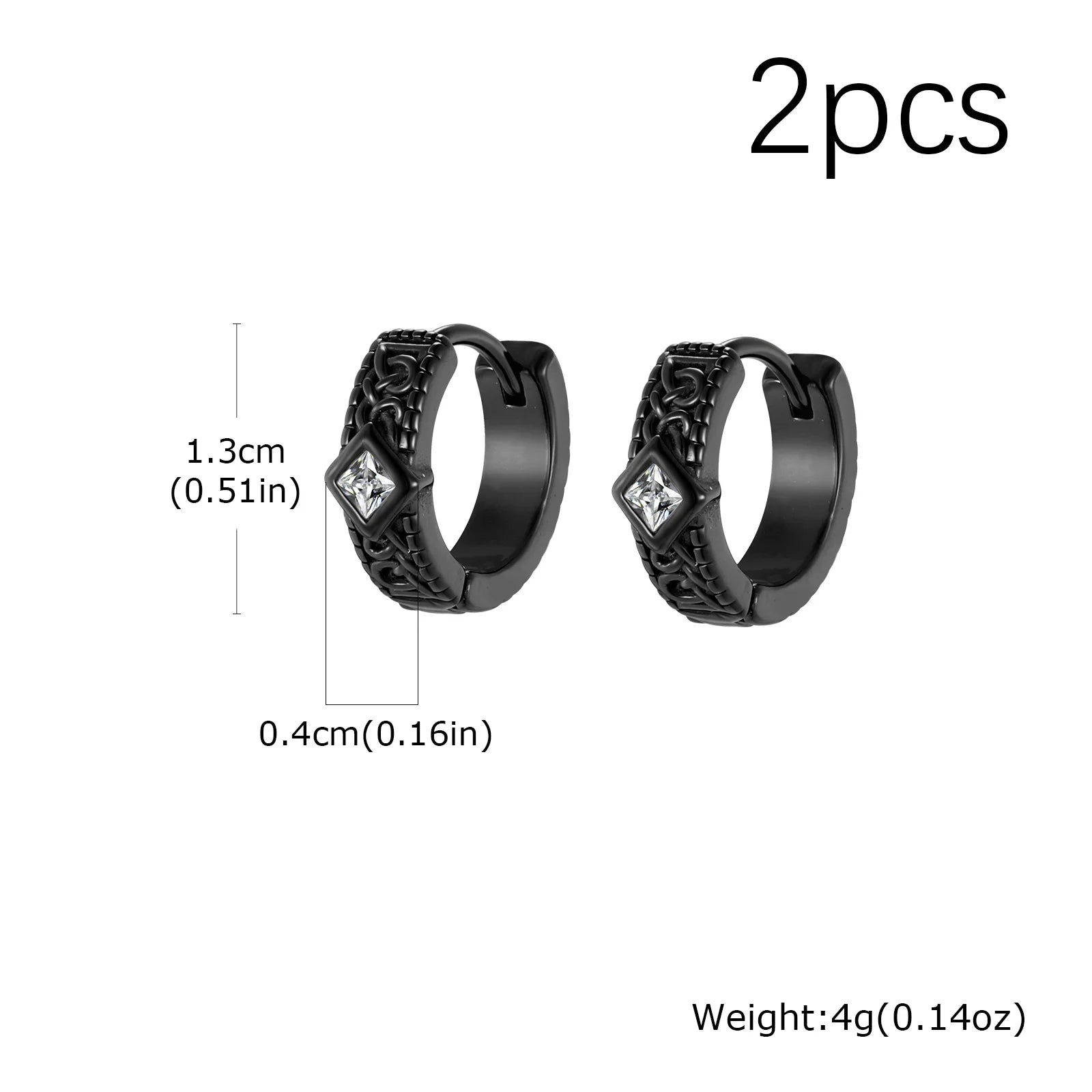FOR HIM COLLECTION 
Unique Vintage Stainless Steel Hoop Earrings