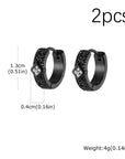FOR HIM COLLECTION 
Unique Vintage Stainless Steel Hoop Earrings