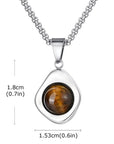 FOR HIM COLLECTION 
Irregular Pendant Necklace for Men, Waterproof Stainless Steel with Natural Stone