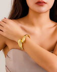 VERDIN COLLECTION 
Statement simplicity  Water Drop Spring Open Necklaces Bangles Earrings Set